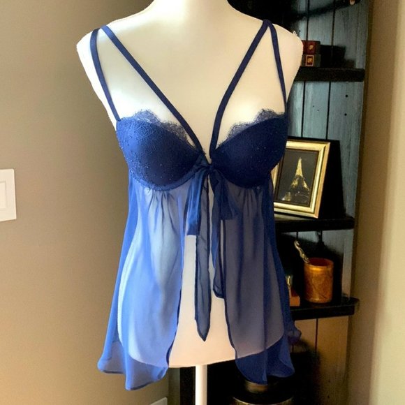Unused Victoria's Secret Navy Lingerie Robe main image 0